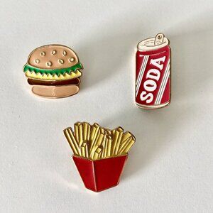 Enamel Fast Food Pins - Lot of 3
